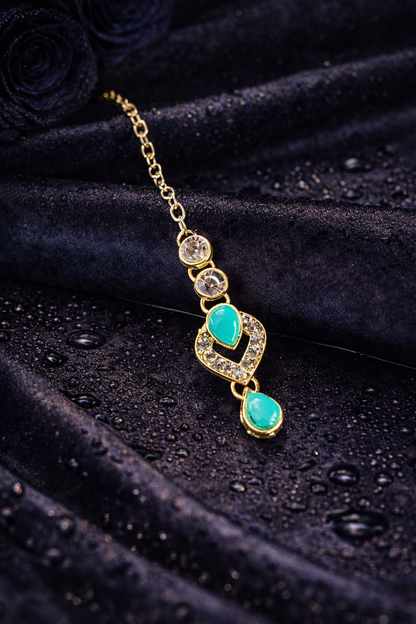 Aqua Rose drop Necklace